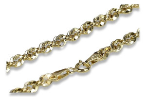 Złoty łańcuszek 14k włoski Lina Singapur Nowy model cc074y