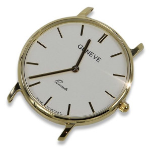 Złoty zegarek męski 14k 585 Geneve na pasku mw004y