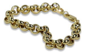 Złota bransoletka damska 14k 585 włoska Ankier Kenik cb025y