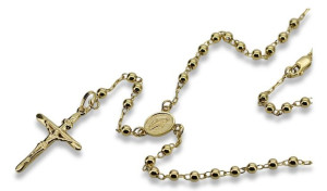 Złoty różaniec 14k 585 łańcuszek włoski rcc008y