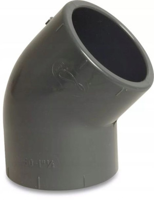 Kolanko 45 PVC 50 mm