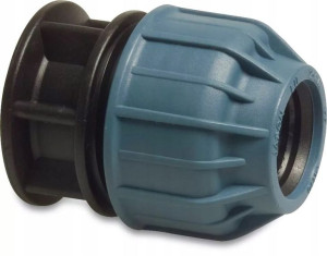 Zaślepka PP 32mm zacisk 10bar czarno-niebieski