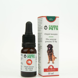 Olejek konopny 6% dla zwierzat wołowina 10ml