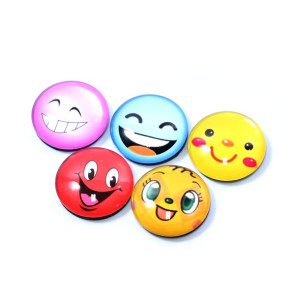 Emotki Emoji Magnes Na Lodówkę Szklany Zestaw 5szt