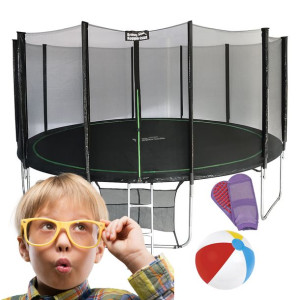 Trampolina Ogrodowa Dla Dzieci 488cm 16ft Z Siatką I Drabinką Gratis