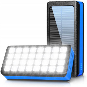 Powerbank Solarny 30000 mAh Wodoodporny z Latarką
