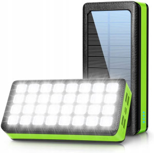 Powerbank Solarny 30000 mAh Wodoodporny z Latarką