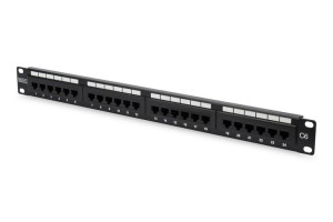 Digitus Patch Panel Dn-91624u Black, 48.2 X 4.4 X 10.9 Cm, Category: Cat 6