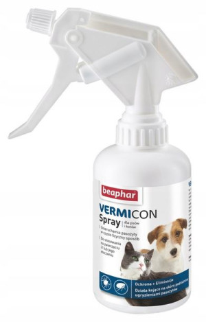 Beaphar Vermicon Spray Pies/Kot 250ml pchły/klesz
