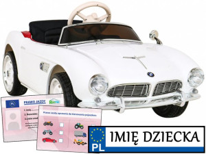 AUTO NA PILOTA BMW 507 Retro POJAZD ELEKTRYCZNY miękkie koła PILOT