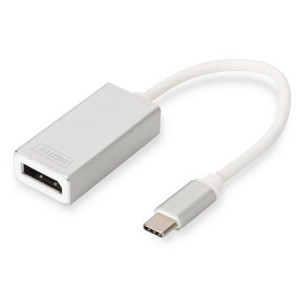 Digitus Usb Type-c To Displayport Adapter Da-70844 0.20 M, White,