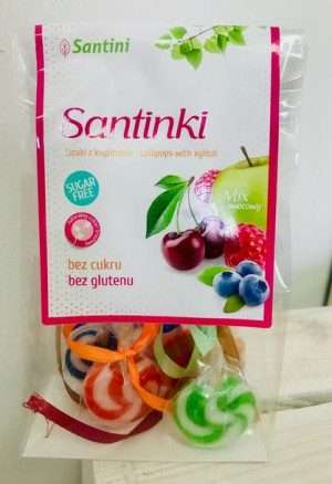 Lizaki MIX z ksylitolem 50g (5x10g), Santinki
