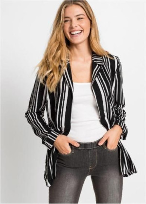 Bonprix Casualowy Żakiet Blezer W Paski 42 917560