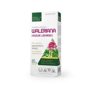 Medica Herbs Waleriana - Kozłek lekarski ekstrakt 300 mg (60 kaps.)