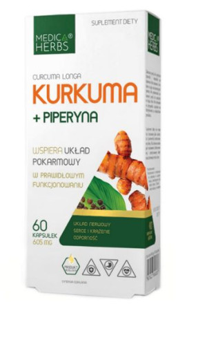 Medica Herbs kurkuma piperyna 605 mg 60 kaps