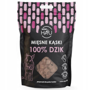 WOW HAU Mięsne Kąski Dzik 120g 100% PRZYSMAKI