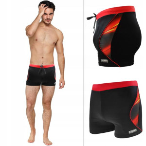 Moraj Kąpielówki Męskie 850-193 black/red 2XL