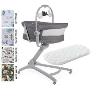 Chicco Baby Hug 4 w 1 AIR Dark Grey +materacyk+prześcieradło (wysyłka 24h)