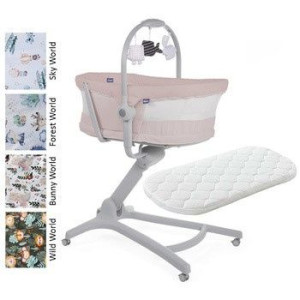 Chicco Baby Hug 4w1 AIR Rose + materac + prześcieradło (wysyłka 24h)