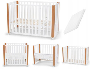 Łóżeczko Kinderkraft Koya materac kojec dostawka