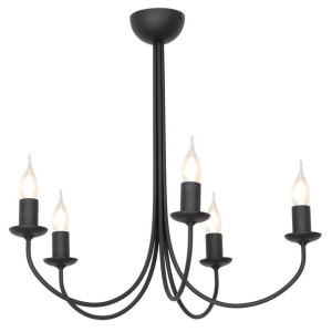 Feb 5 Czarna Lampa Wisząca Nowoczesny Żyrandol Led 831F1