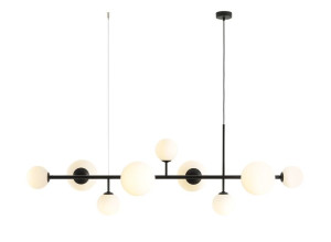 Dione 9 Black Lampa Wisząca Nowoczesna Żyrandol 1092N1 Aldex