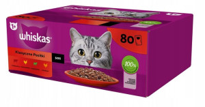 WHISKAS MIX SMAKÓW w sosie dla kota 80x85g