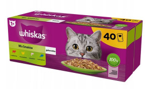 WHISKAS MIX smaków galaretka karma dla kota 40x85g