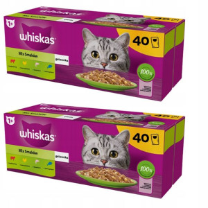 WHISKAS MIX smaków galaretka karma dla kota 80x85g