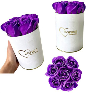 Flowerbox róże mydlane kwiaty bukiet w pudełku