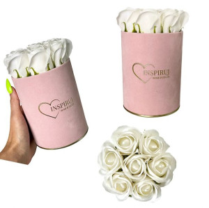  Flowerbox z różami mydlanymi kwiaty mydlane w pudełku kwiaty do kąpieli