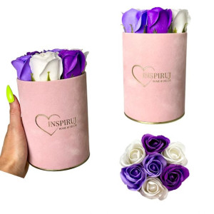  Flowerbox z różami mydlanymi kwiaty mydlane w pudełku kwiaty do kąpieli