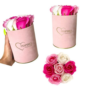  Flowerbox z różami mydlanymi kwiaty mydlane w pudełku kwiaty do kąpieli