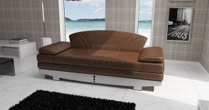 Sofa Kanapa Light Line Rozkładana do spania skóra naturalna