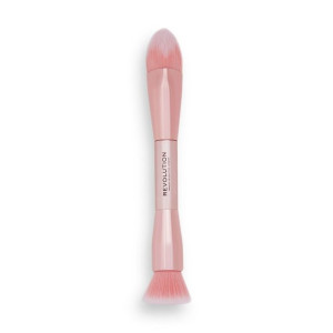 Makeup Revolution dwustronny pędzel do rozprowadzania podkładu R28