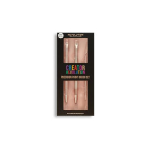 Makeup Revolution zestaw trzech pędzli do precyzyjnego makijażu oczu