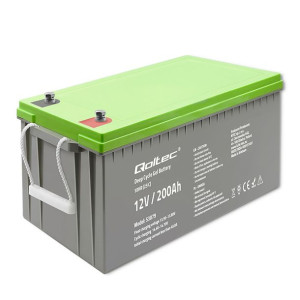 Qoltec Akumulator Żelowy Deep Cycle | 12V | 200Ah