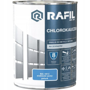 Rafil Chlorokauczuk Niebieski Jasny Połysk 0,9l