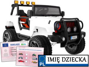 dwuosobowy POJAZD ELEKTRYCZNY MONSTER JEEP z napędem 4x4 pilot