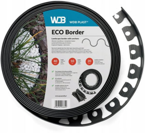 WDB PLAST Eco Broder Obrzeże trawnikowe 10m czarny
