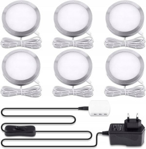 Oświetlenie Punktowe Do Mebli LED 3000K 6szt.