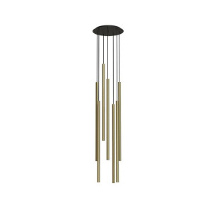 Lampa wisząca żyrandol LED Nowodvorski LASER mosiądz 7668