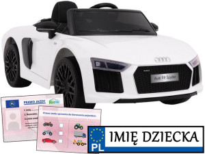 pojazd elektryczny Audi R8 Spyder AUTO NA AKUMULATOR pilot rodzica
