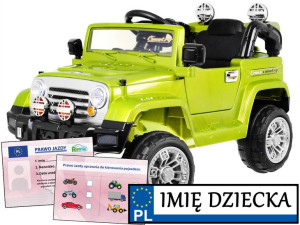pojazd terenowy JEEP SAMOCHÓD NA AKUMULATOR terenówka pilot
