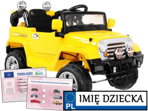 SAMOCHÓD NA AKUMULATOR pojazd terenowy JEEP AUTO NA PILOTA