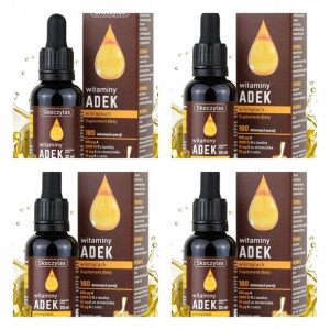 4x Skoczylas ADEK Witamina A D3 E K2 MK-7 30ml