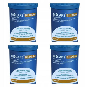 4x Formeds BICAPS BILOBA+ Ginko biloba + Żeń-szeń
