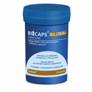 BICAPS BILOBA+ 60 kapsułek Ginko biloba + Żeń-szeń