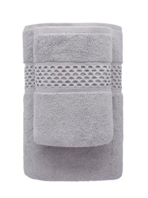 Ręcznik 70x140 Rete gruby szary 100% bawełna 650g miękki