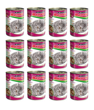 Super BENEK Chunks indyk z kaczką 12x415g